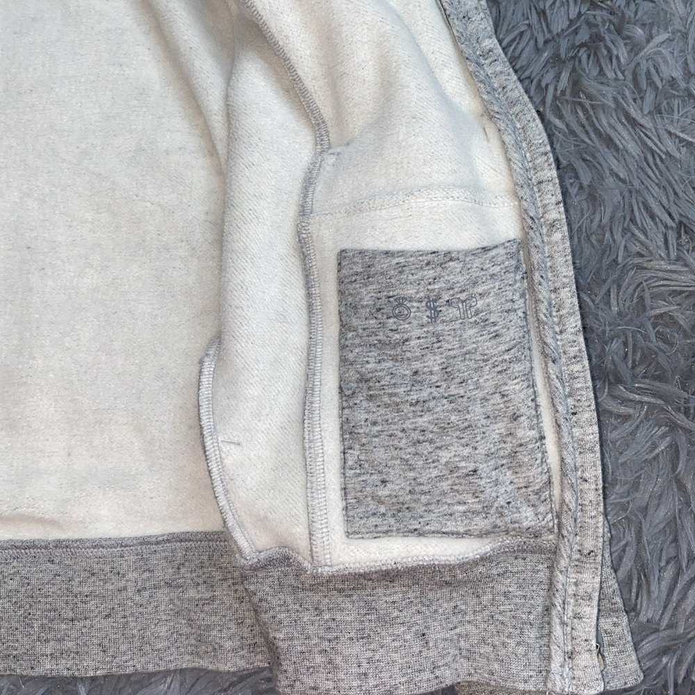 FIGS ON-SHIFT Women's Sz S Full Zip Hoodie Jacket Heathered Gray No Drawstrings - Picture 6 of 7